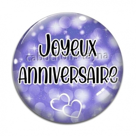 Cabochon Verre - joyeux anniversaire