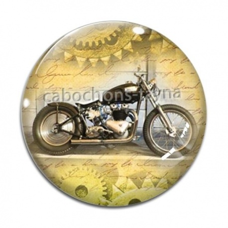 Cabochon Verre - moto