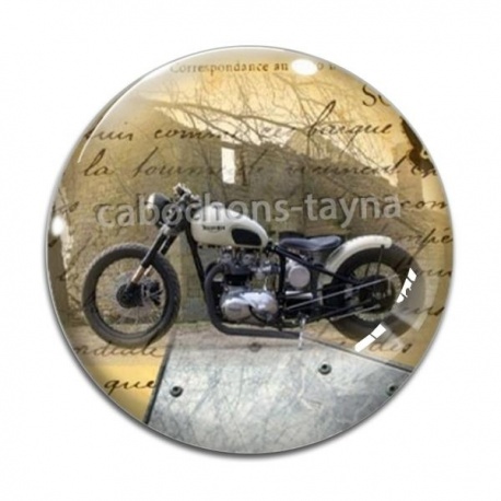 Cabochon Verre - moto