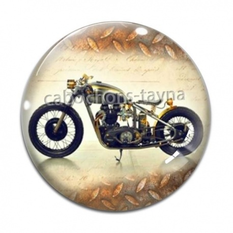 Cabochon Verre - moto