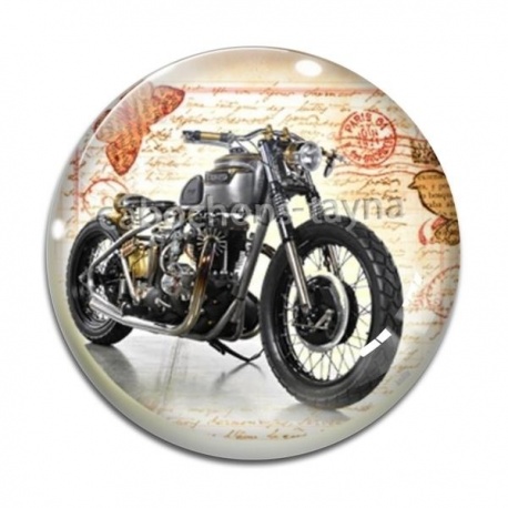 Cabochon Verre - moto