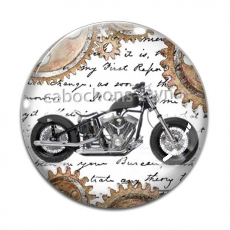 Cabochon Verre - moto