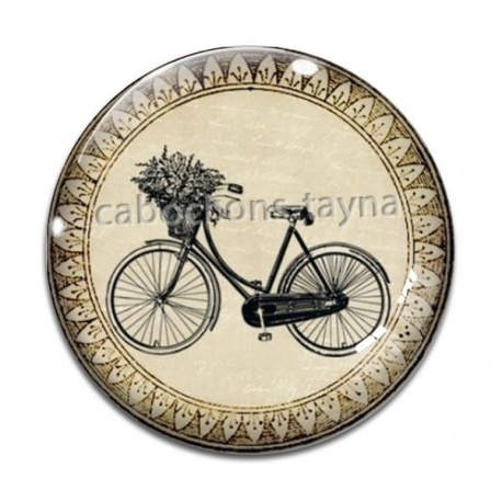 Cabochon Verre - vélo