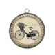 Pendentif Cabochon Argent - vélo