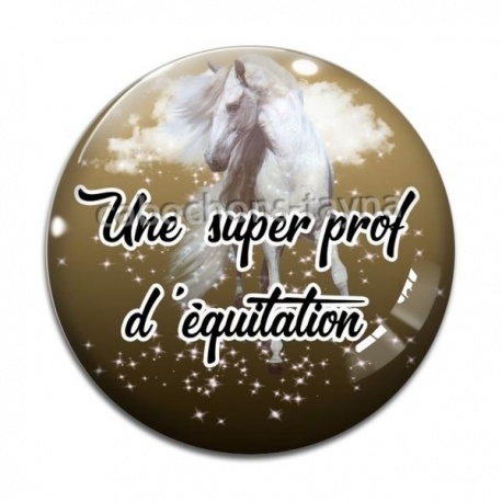 Cabochon Verre - une super prof d'équitation