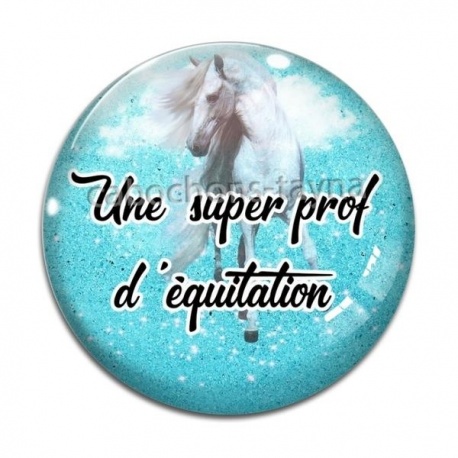 Cabochon Verre - prof d'équitation