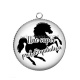 Pendentif Cabochon Argent - une super prof d'équitation