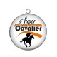 Pendentif Cabochon Argent - super cavalier