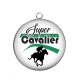 Pendentif Cabochon Argent - super  cavalier