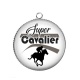 Pendentif Cabochon Argent - super cavalier