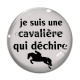 Cabochon Verre - je suis une cavalière qui déchire