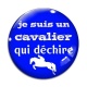 Cabochon Verre - je suis un cavalier qui déchire