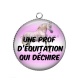 Pendentif Cabochon Argent - une prof d'équitation qui déchire