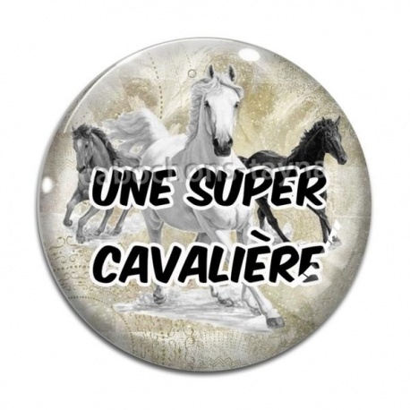Cabochon Verre - une super cavalière