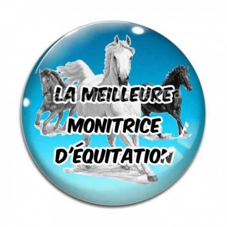 Cabochon Verre - la meilleure monitrice d'équitation