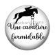 Cabochon Résine - une cavalière formidable