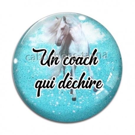 Cabochon Verre - une coach qui déchire