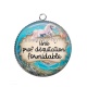 Pendentif Cabochon Argent - une prof d'équitation formidable