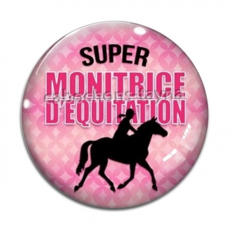 Cabochon Verre - super monitrice d'équitation