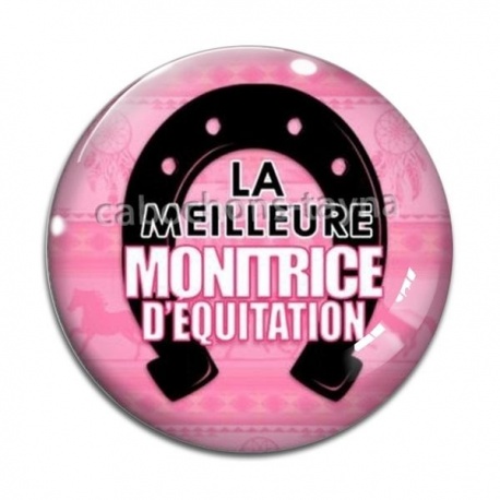 Cabochon Verre - la meilleure monitrice d'équitation