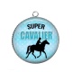Pendentif Cabochon Argent - super cavalier
