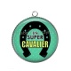 Pendentif Cabochon Argent - un super cavalier