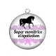 Pendentif Cabochon Argent - super monitrice d'équitation