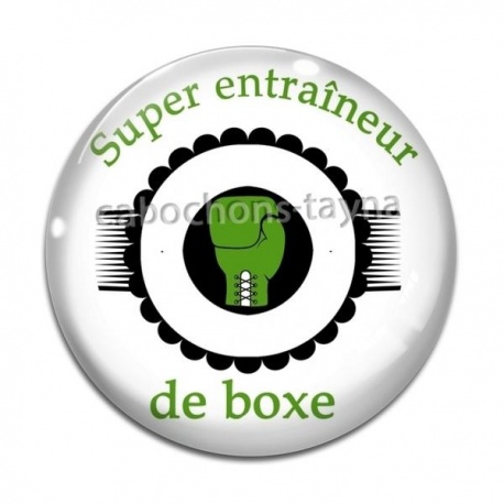 Cabochon Verre - super entraineur de boxe