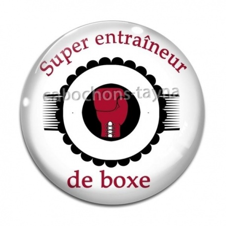 Cabochon Verre - super entraineur de boxe