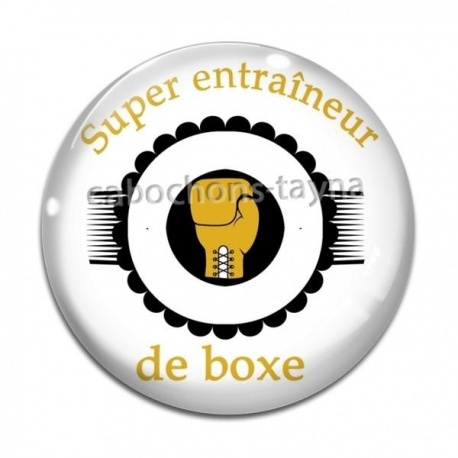 Cabochon Verre - super entraineur de boxe