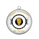 Pendentif Cabochon Argent - super entraineur de boxe