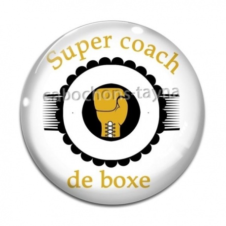 Cabochon Verre - super coach de boxe