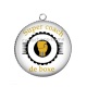 Pendentif Cabochon Argent - super coach de boxe