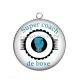 Pendentif Cabochon Argent - super coach de boxe