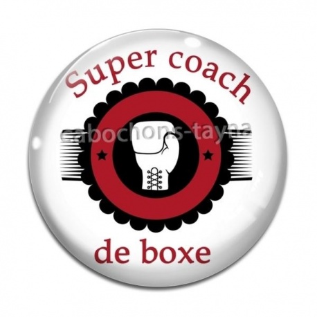Cabochon Verre - super coach de boxe