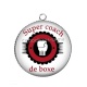 Pendentif Cabochon Argent - super coach de boxe