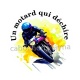 un motard qui déchire
