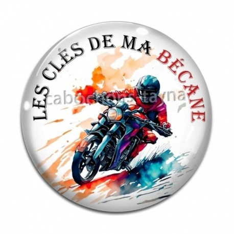 Cabochon Verre - les clés de ma bécane