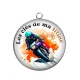 Pendentif Cabochon Argent - les clés de ma titine