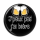 Cabochon Résine - j'peux pas j'ai bière