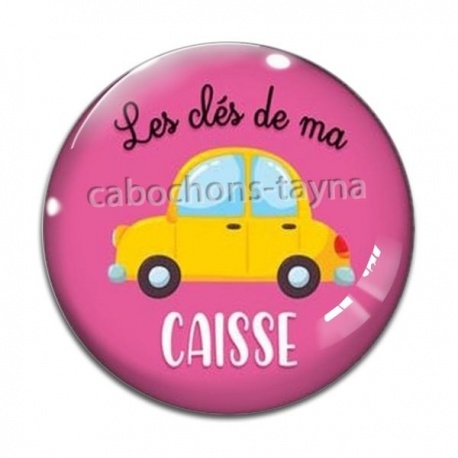 Cabochon Verre - les clés de ma caisse