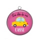 Pendentif Cabochon Argent - les clés de ma caisse