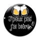 Cabochon Verre - j'peux pas j'ai bière