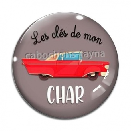 Cabochon Verre - les clés de mon char