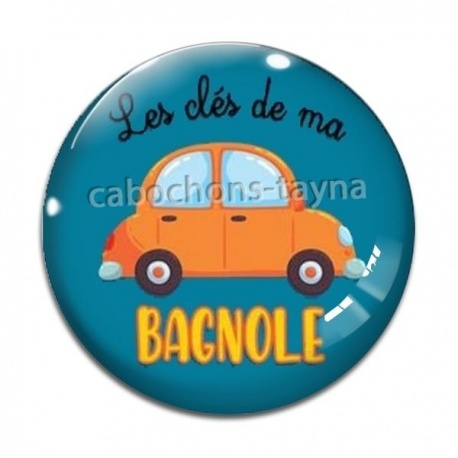 Cabochon Verre - les clés de ma bagnole