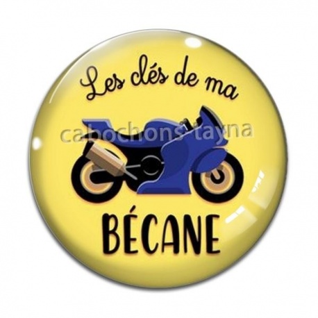 Cabochon Verre - les clés de ma bécane