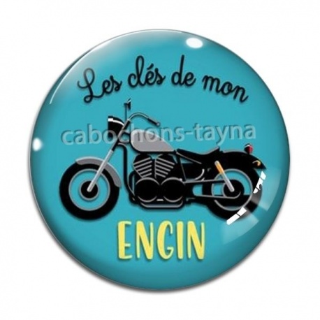 Cabochon Verre - les clés de mon engin