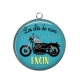 Pendentif Cabochon Argent - les clés de mon engin