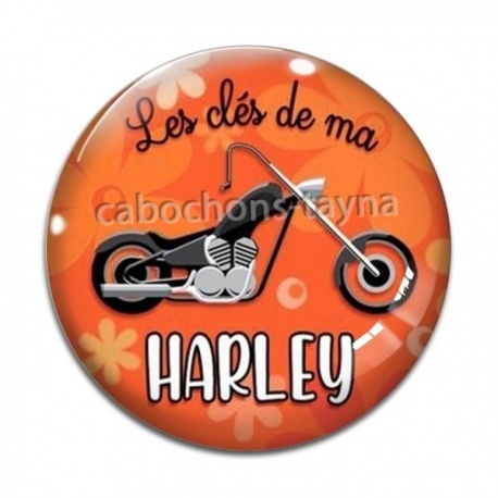 Cabochon Verre - les clés de mon harley