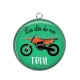 Pendentif Cabochon Argent - les clés de ma trial